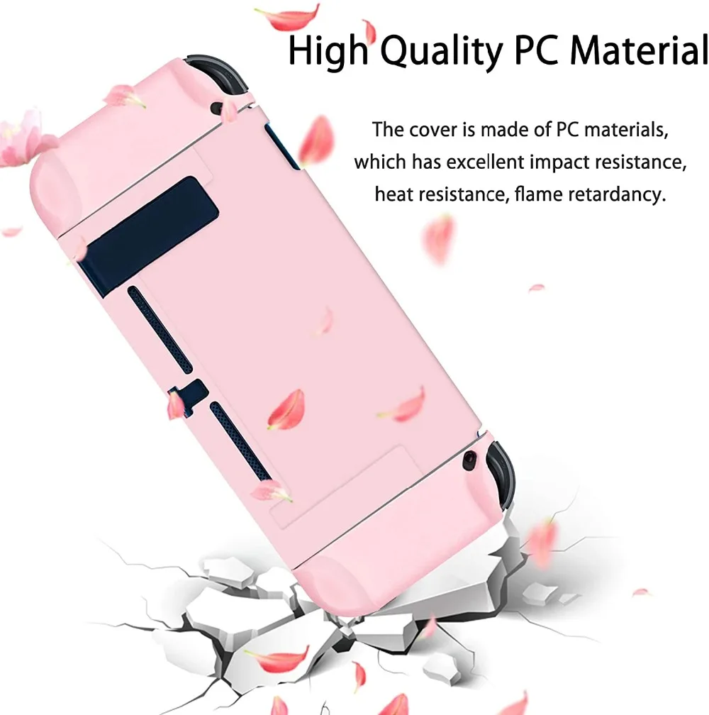 For Nintend Switch Dockable Switch Protective Case Cover JoyCon Controllers with Glass Screen Protector, Anti-Scratch Shock-Ab
