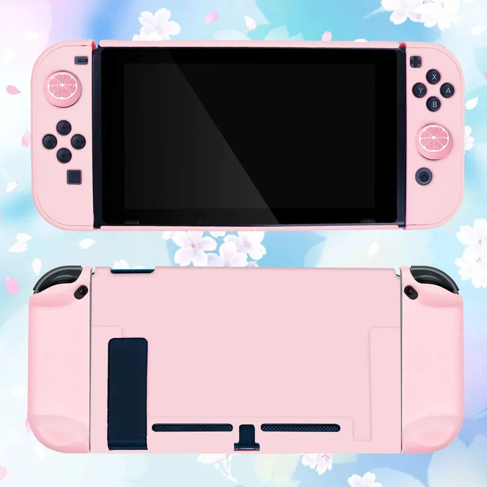 For Nintend Switch Dockable Switch Protective Case Cover JoyCon Controllers with Glass Screen Protector, Anti-Scratch Shock-Ab