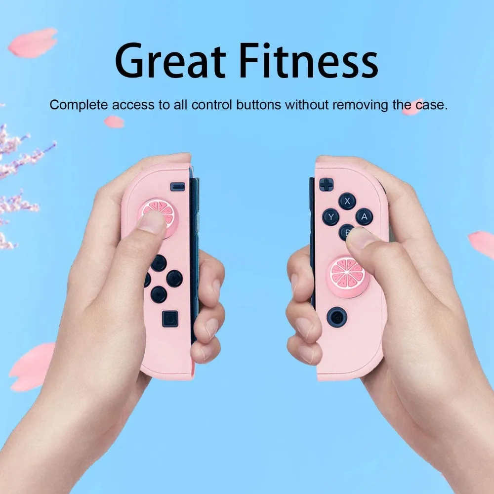 For Nintend Switch Dockable Switch Protective Case Cover JoyCon Controllers with Glass Screen Protector, Anti-Scratch Shock-Ab