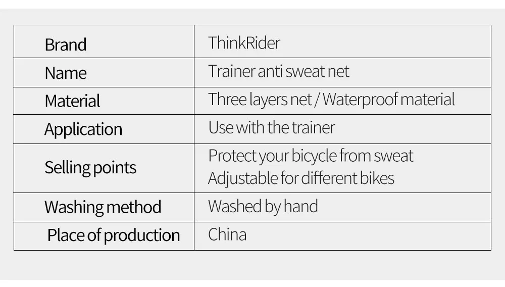 ThinkRider Bike Trainer Sweatbands Home Exercise Training Indoor Cycling Accessories Strong Durable Bicycle Sweatband