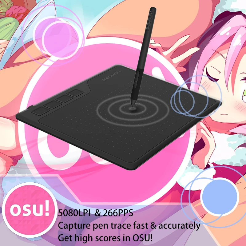 GAOMON S620 6.5x4 Inches Digital Pen Tablet For Drawing Design Android Phone Windows Mac OS System Compatible Graphics Tablet