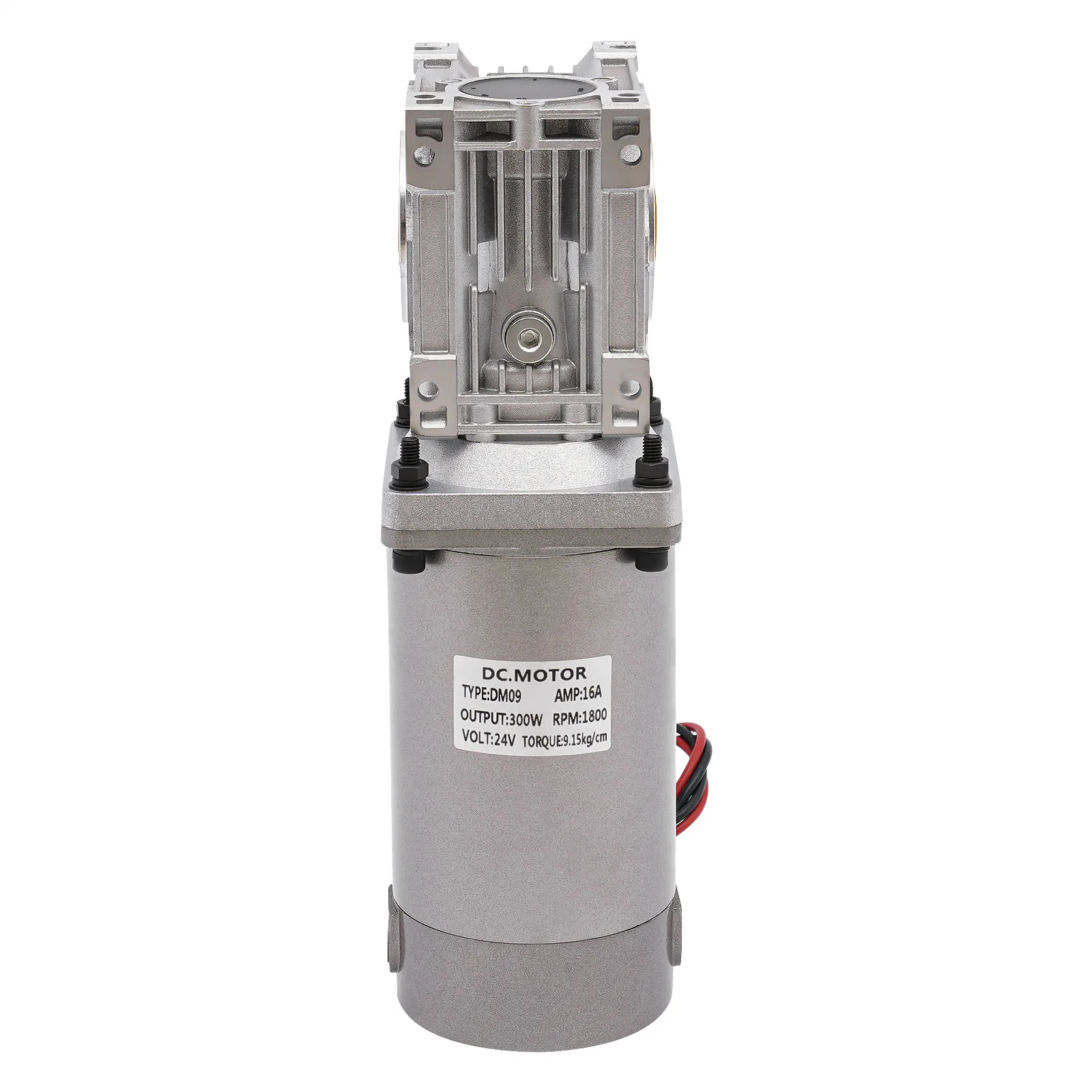 300W DC 24V Worm Gear Motor with Reducer Gearbox Speed Adjustable Electric NLRV Gear Motor Self-Locking 1800RPM