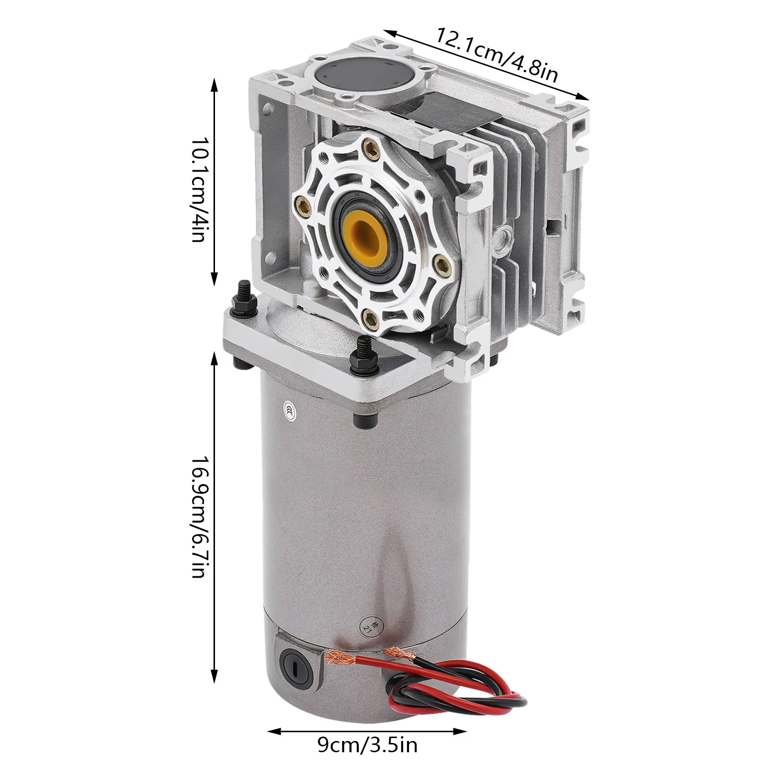 300W DC 24V Worm Gear Motor with Reducer Gearbox Speed Adjustable Electric NLRV Gear Motor Self-Locking 1800RPM