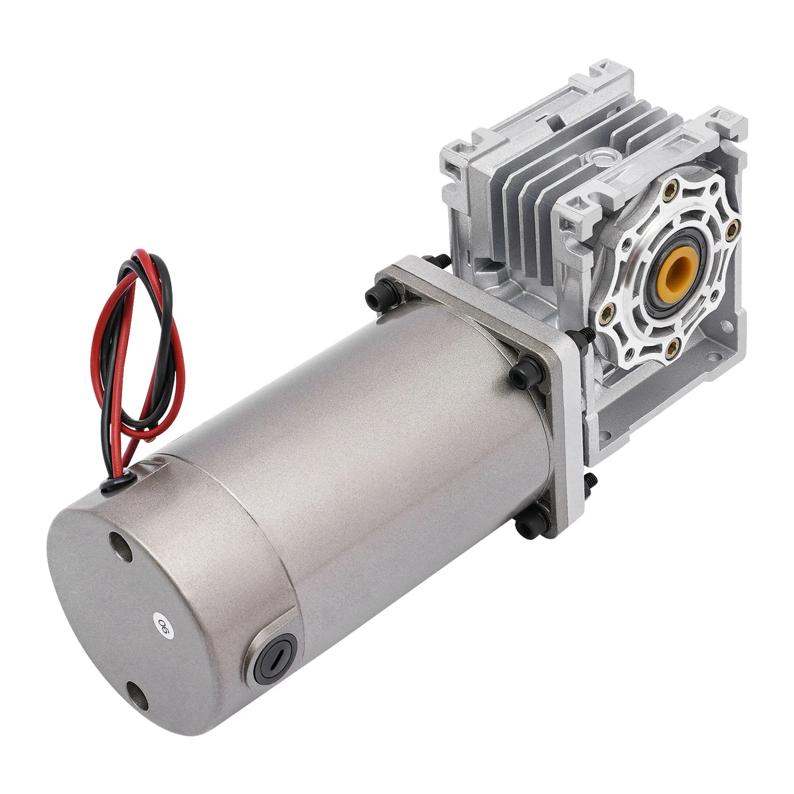 300W DC 24V Worm Gear Motor with Reducer Gearbox Speed Adjustable Electric NLRV Gear Motor Self-Locking 1800RPM