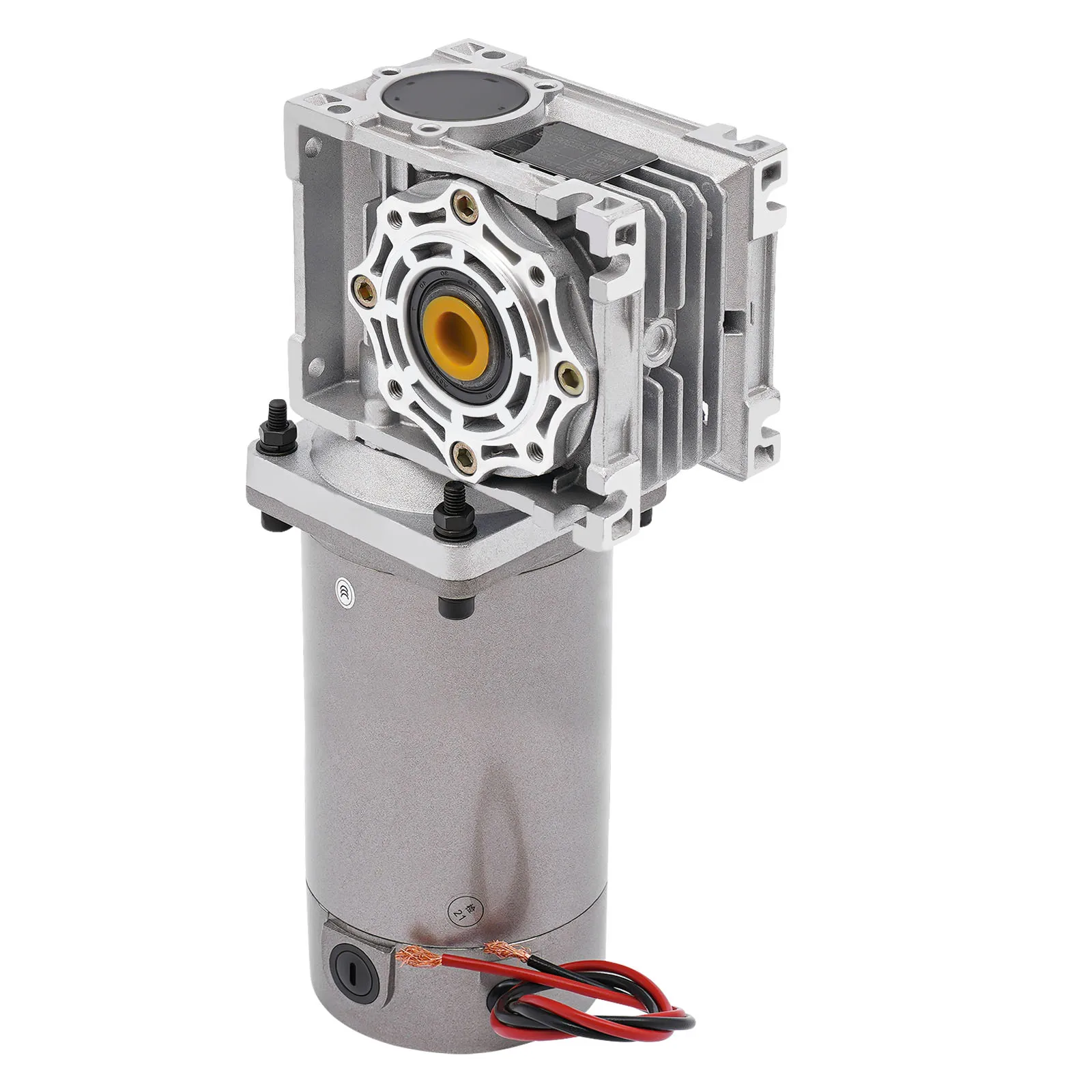 300W DC 24V Worm Gear Motor with Reducer Gearbox Speed Adjustable Electric NLRV Gear Motor Self-Locking 1800RPM