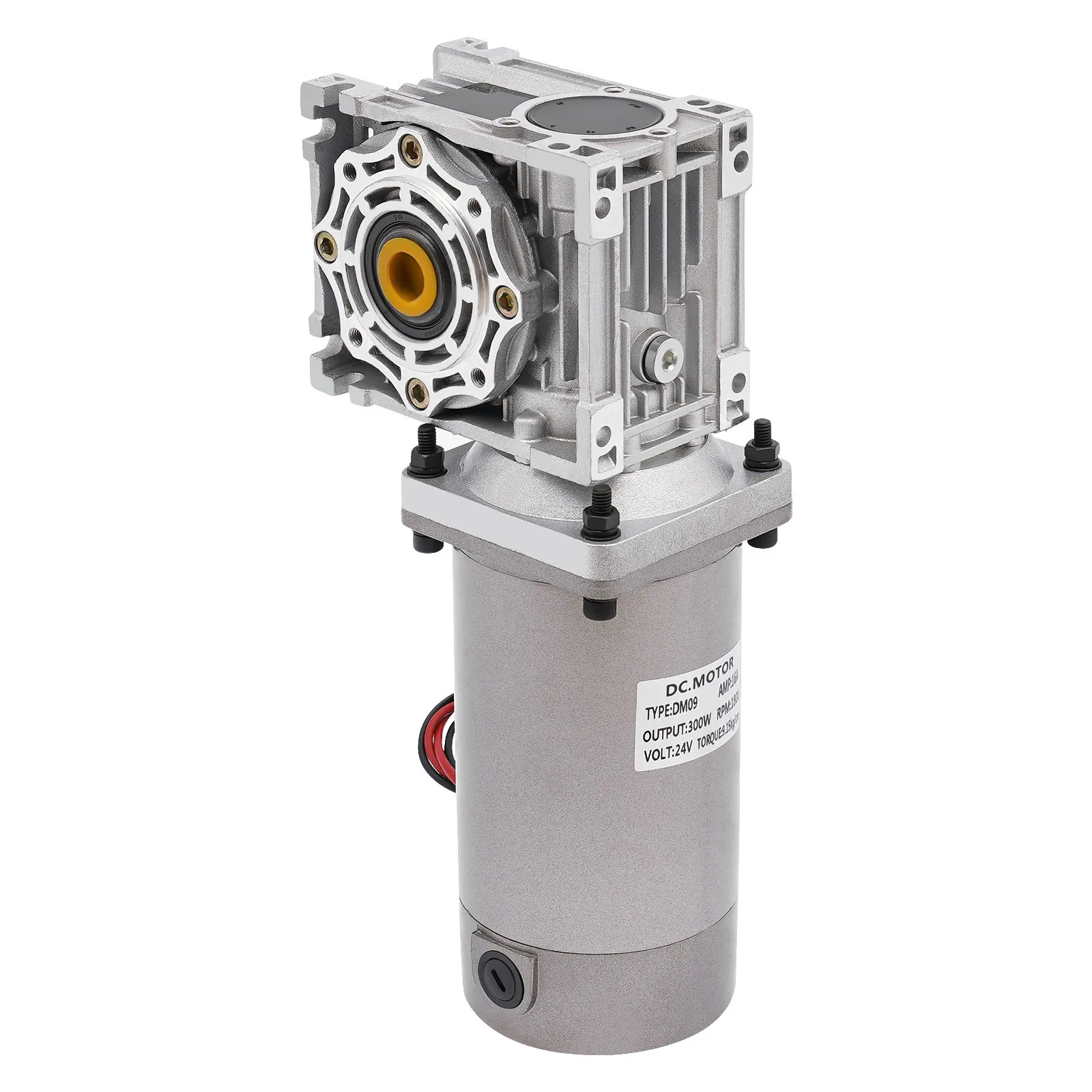 300W DC 24V Worm Gear Motor with Reducer Gearbox Speed Adjustable Electric NLRV Gear Motor Self-Locking 1800RPM