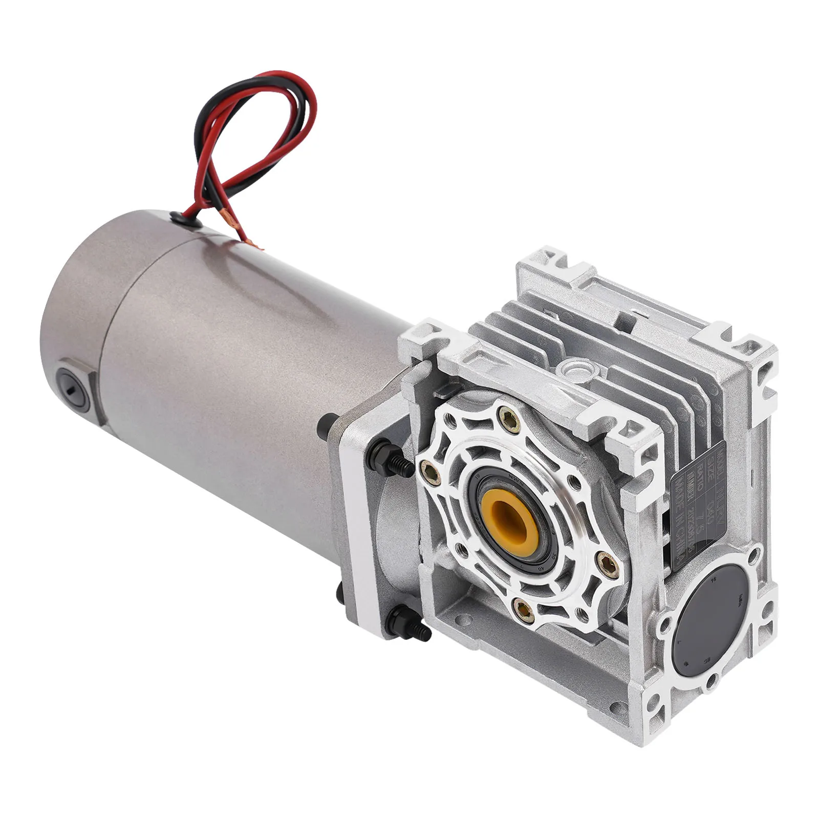 300W DC 24V Worm Gear Motor with Reducer Gearbox Speed Adjustable Electric NLRV Gear Motor Self-Locking 1800RPM