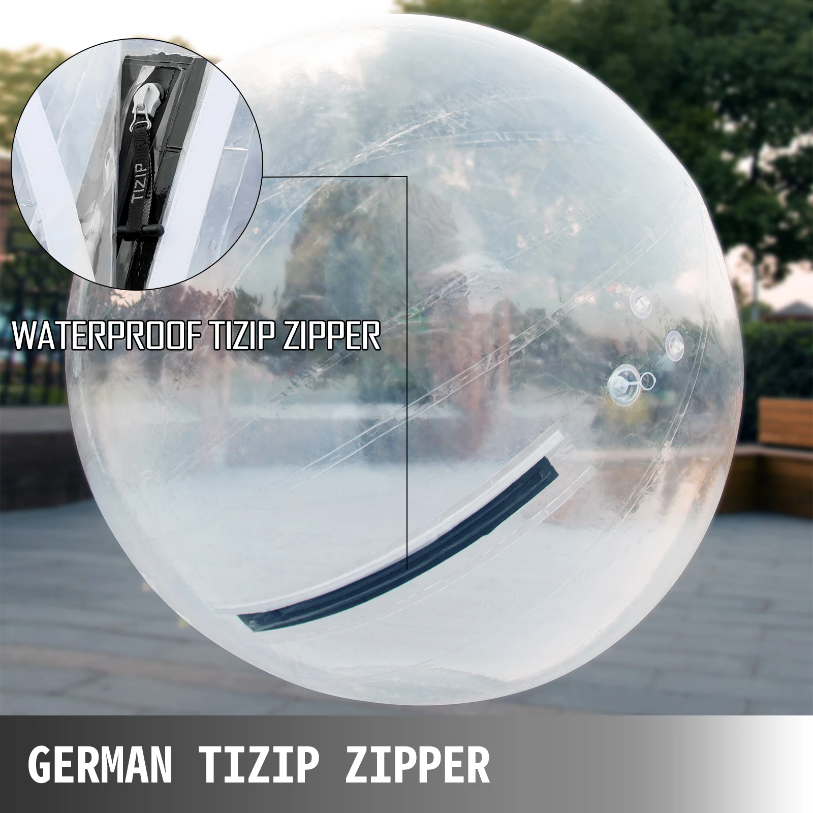 SucceBuy 2M Water Walking Ball with Air Blower Pump Inflatable PVC Zorb Ball Waterproof for Amusement Park Swimming Pool