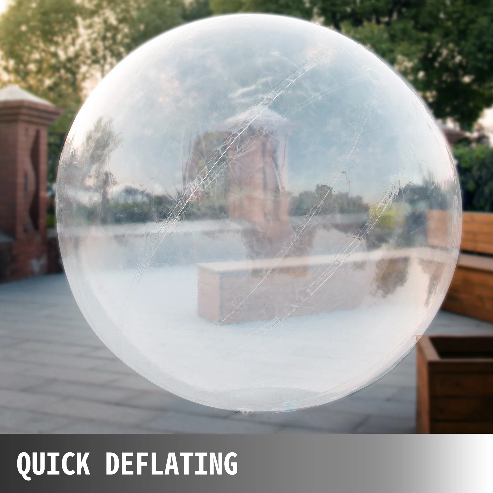 SucceBuy 2M Water Walking Ball with Air Blower Pump Inflatable PVC Zorb Ball Waterproof for Amusement Park Swimming Pool