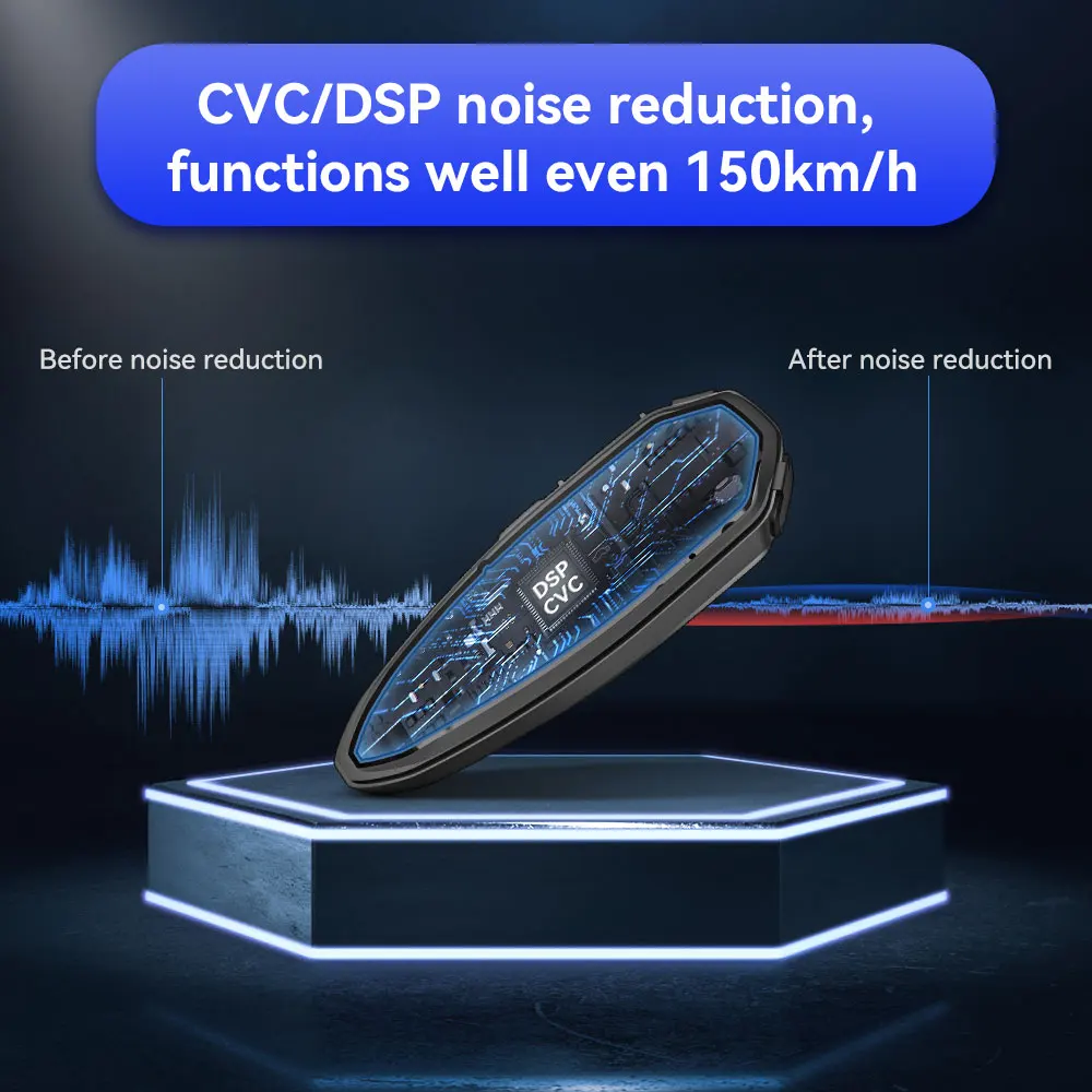 Lexin GTX Intercom Bluetooth For Motorcycle Helmet Headset Support Intercom& Listen to Music At One Time10 Riders 2000m