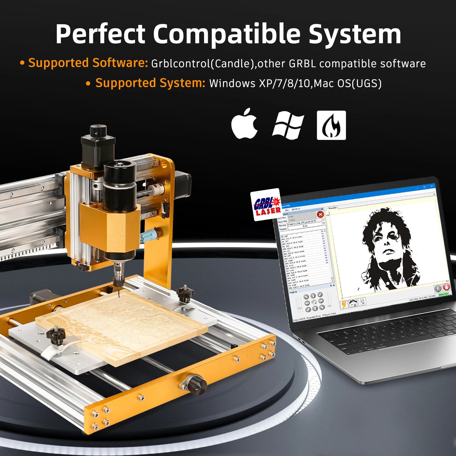 CNC Router Machine 3018Pro Ultra with 500W Spindle for Wood Metal Acrylic MDF Carving , 3 Axis Milling Cutting Machine