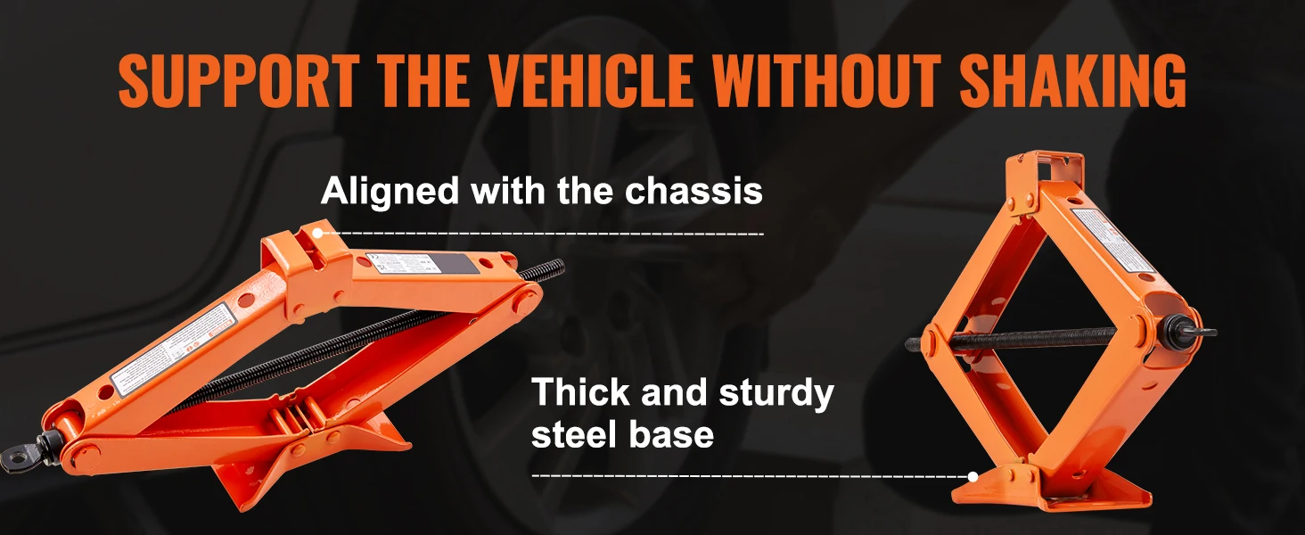 SucceBuy Scissor Jack 2.5 Ton Scissor Car Jack 3.7"-17.1" Lifting Range Scissor Lift Jack Portable Tire Jack for Car Truck SUV