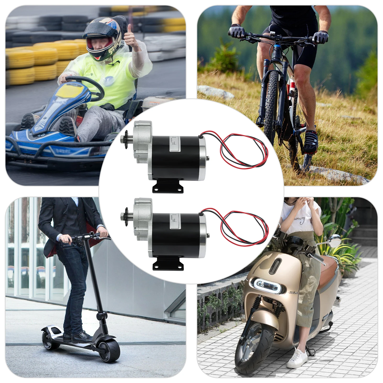 Premium Material 600W Reduction Electric Motor 36/24V DC 450r/min Reduction Motor 250KG Load Capacity for Mopeds/Bicycles