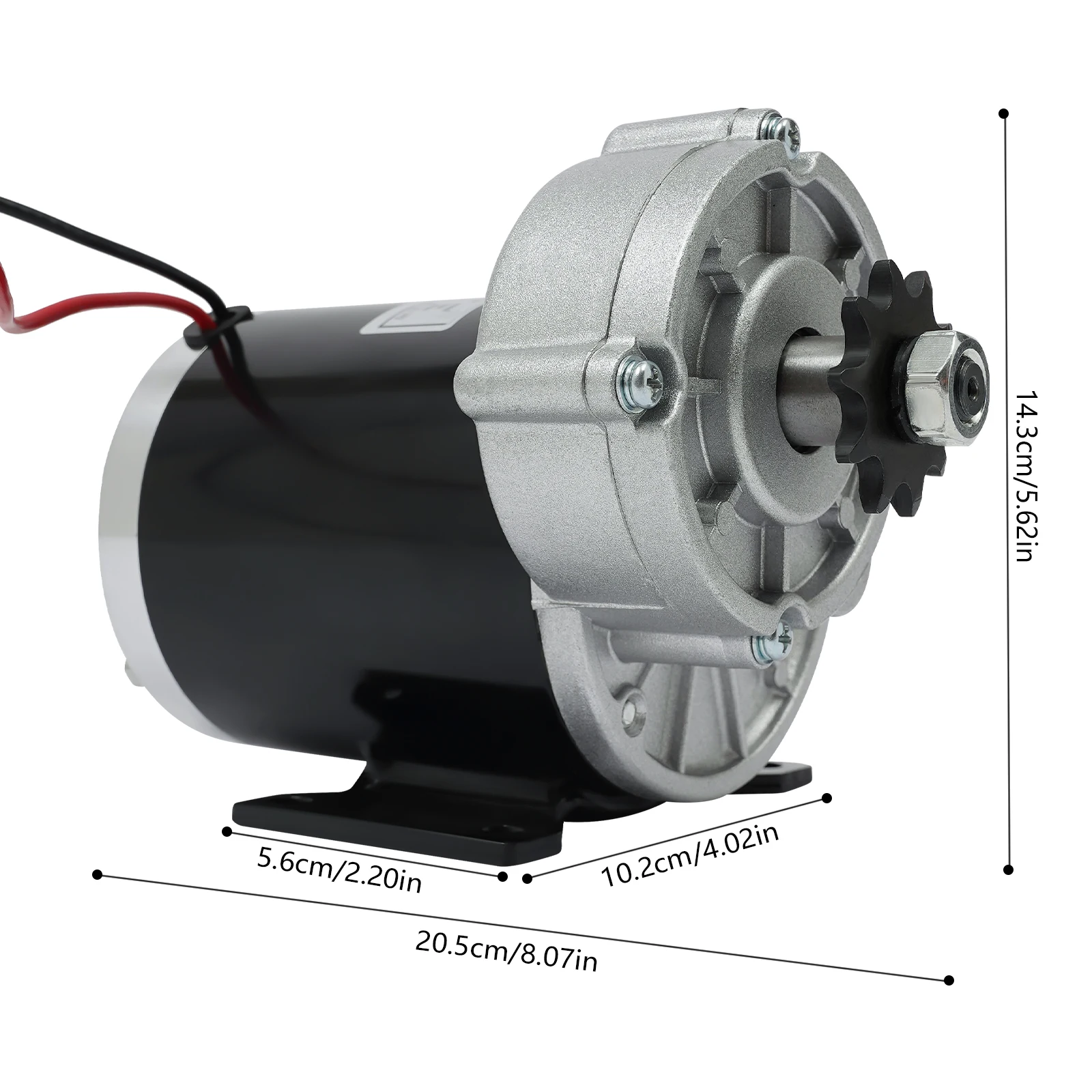 Premium Material 600W Reduction Electric Motor 36/24V DC 450r/min Reduction Motor 250KG Load Capacity for Mopeds/Bicycles
