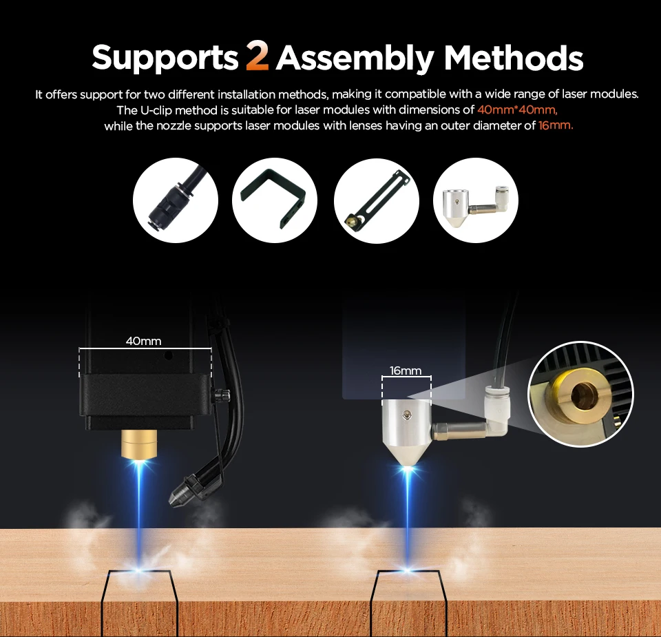 ACMER C4 Laser Air Assist Pump Low Noise 30L/min Air Assist System Kit Removing Smoke Dust for Laser Engraving Cutting Machine