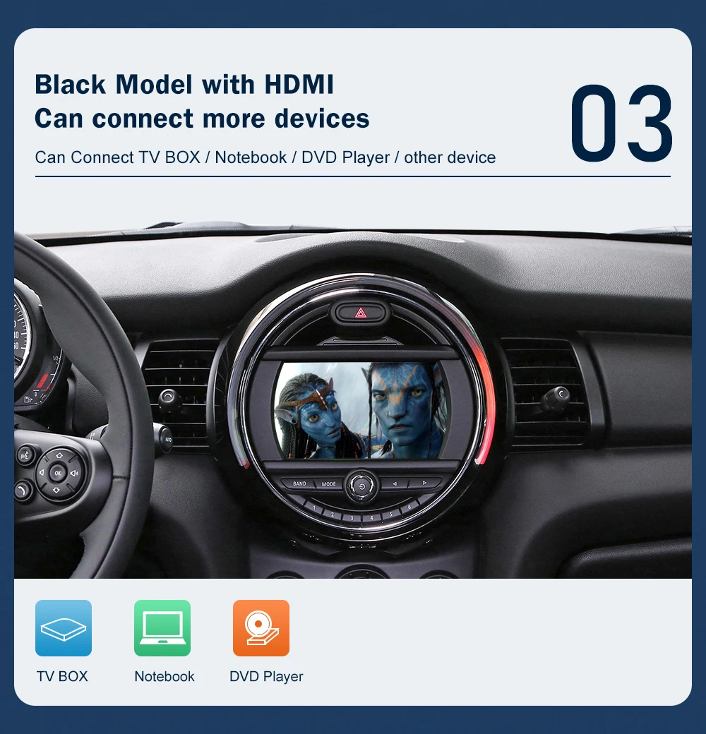 Road Top Wireless Android Auto CarPlay for Mini R55 R56 R57 R58 R59 R60 R61 F54 F55 F56 F57 Clubman Countryman Hardtop Cooper