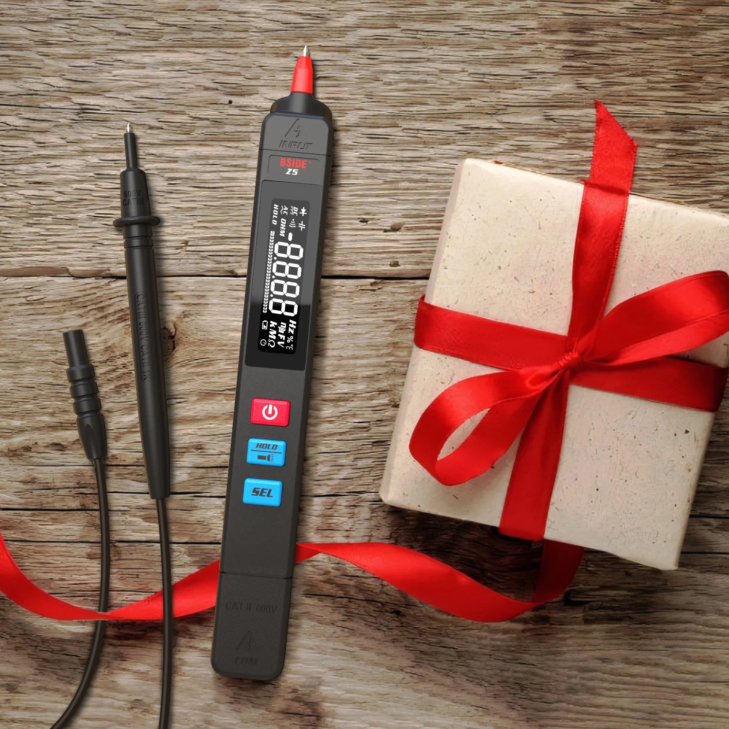BSIDE Digital Multimeter Pen Type Smart multitester Auto Range DC AC Voltage Capacitance Ohm NCV Hz Diode Live wire Tester Meter