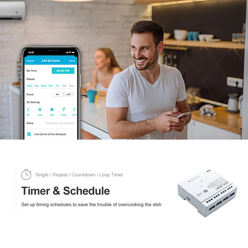 Tuya Smart Wifi Motor Switch Module 12V 32V 220V RF 433 Radio Remote Control 4 Channels Inching Relay for Alexa Google Home