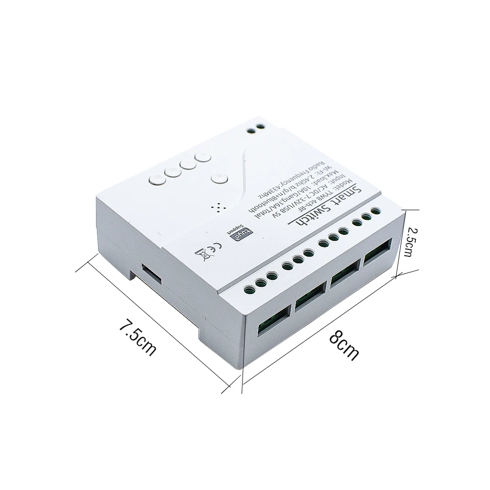 Tuya Smart Wifi Motor Switch Module 12V 32V 220V RF 433 Radio Remote Control 4 Channels Inching Relay for Alexa Google Home