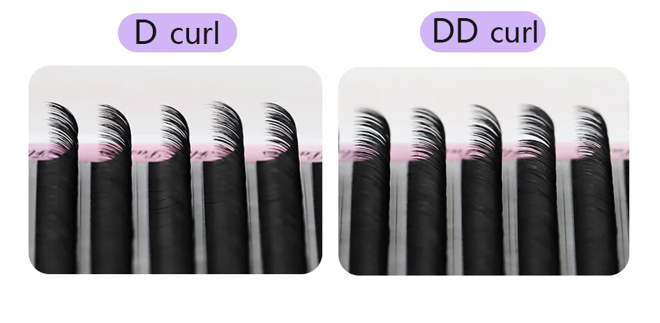 AGUUD Matte Dark Black Ellipse Flat Lashes 0.15 0.20 B C CC D DD Double Split Tip Individual Flat False Eyelashes Makeup Cilia
