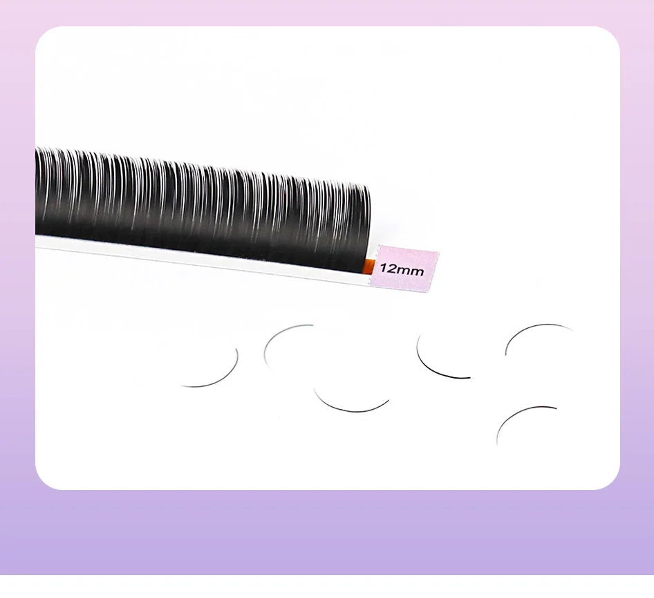 AGUUD Matte Dark Black Ellipse Flat Lashes 0.15 0.20 B C CC D DD Double Split Tip Individual Flat False Eyelashes Makeup Cilia