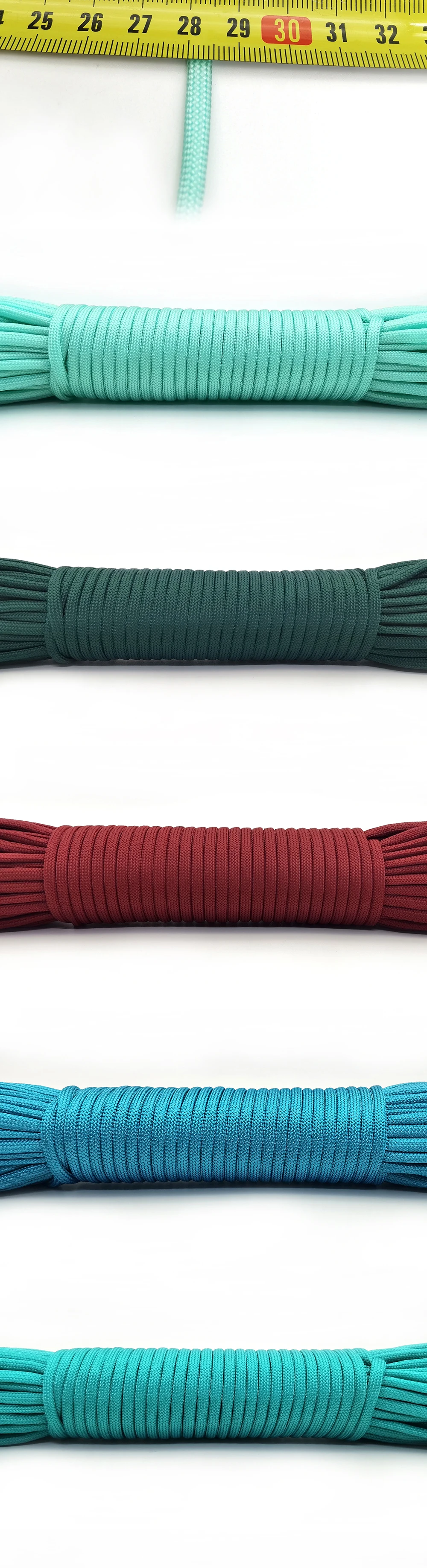 Dia 4 MM 5 10 20 31 Meters 7 Stand Cores Paracord Parachute Cord Lanyard Tent Rope For Hiking Camping Clothesline DIY Bracelet