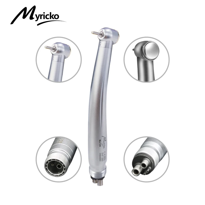 Dental High Speed Handpiece  Myricko 2/4 Hole Push Button Air Turbine Dentist Drills Odontologia Tools