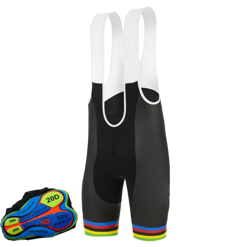 Cycling Bib Shorts Men Gel Thick Shockproof Pad Men Cycling Shorts 6 Hours Ride Pro Lycra Men's Cycling Bretelle