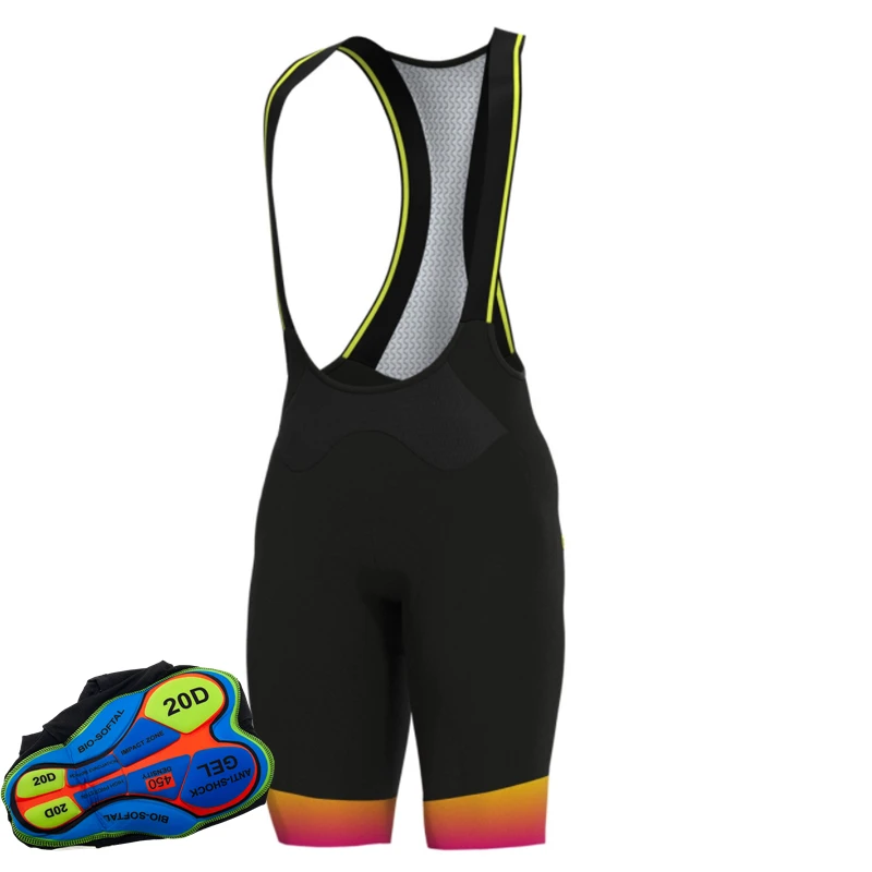 Cycling Bib Shorts Men Gel Thick Shockproof Pad Men Cycling Shorts 6 Hours Ride Pro Lycra Men's Cycling Bretelle