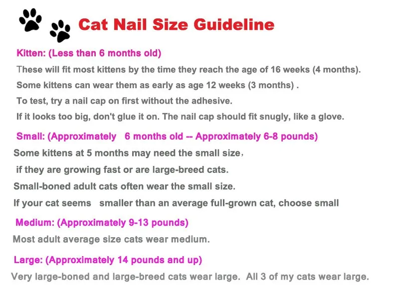 Cat Nail Caps Pet Cat Soft Paws Nail Protector Cover With Free Adhesive Glue + Applicator 20pcs/lot for Kitten