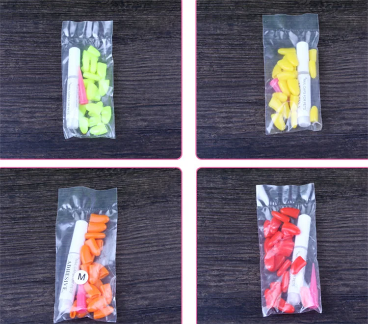 Cat Nail Caps Pet Cat Soft Paws Nail Protector Cover With Free Adhesive Glue + Applicator 20pcs/lot for Kitten