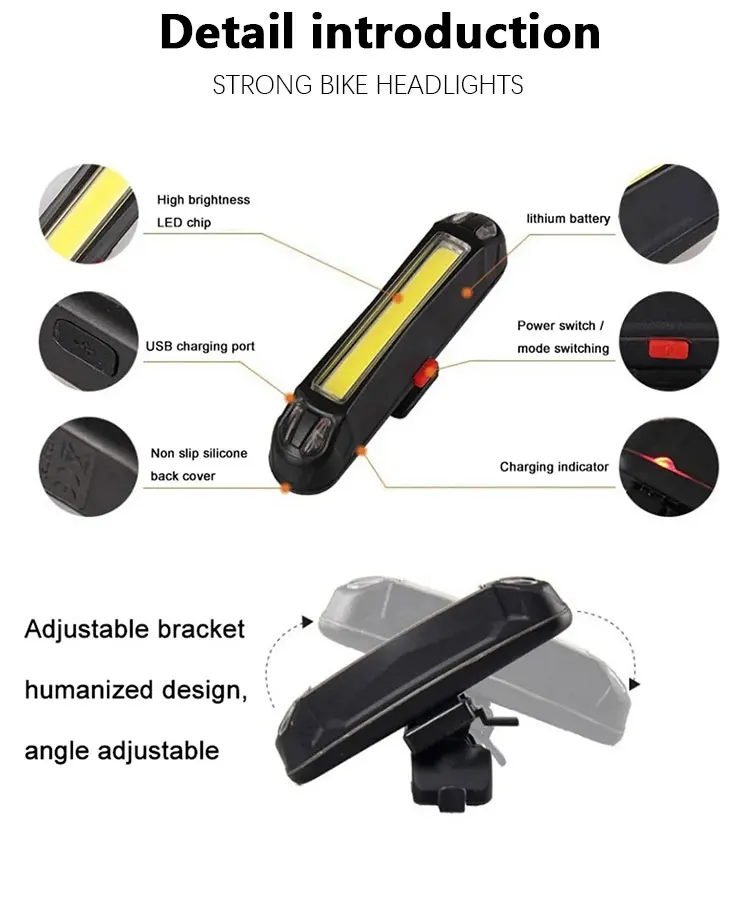 Ultra Bright Bike Tail Light USB Rechargeable Bicycle LED Rear Lamp for Road MTB Helmets Easy to Install for Safety