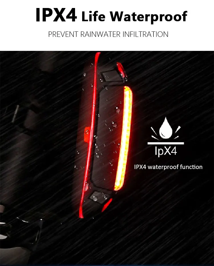 Ultra Bright Bike Tail Light USB Rechargeable Bicycle LED Rear Lamp for Road MTB Helmets Easy to Install for Safety