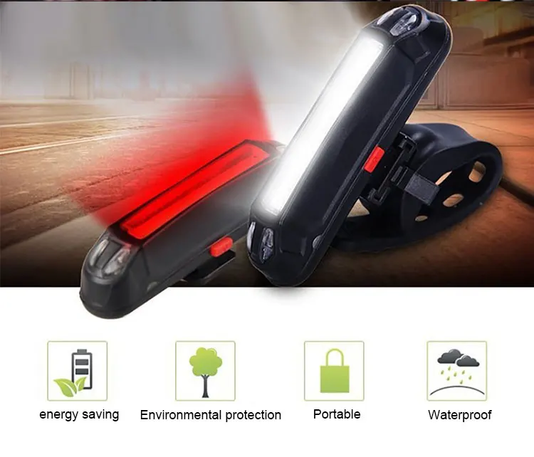Ultra Bright Bike Tail Light USB Rechargeable Bicycle LED Rear Lamp for Road MTB Helmets Easy to Install for Safety
