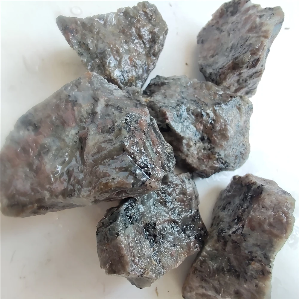 Natural Yooperlites Flame Stone Syenite Decor Stone Fluorescent Sodalite Mineral Rough Crystal Long-wave UV Collection Specimens