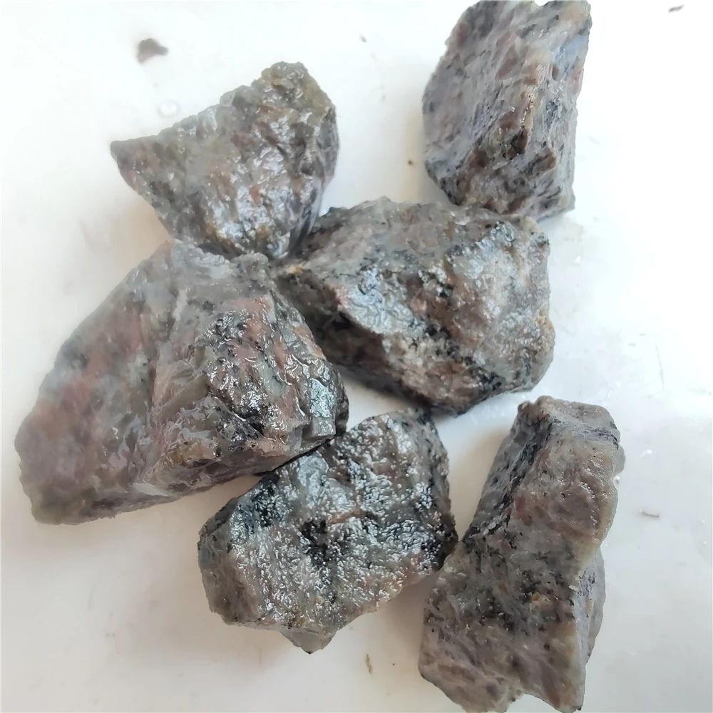 Natural Yooperlites Flame Stone Syenite Decor Stone Fluorescent Sodalite Mineral Rough Crystal Long-wave UV Collection Specimens