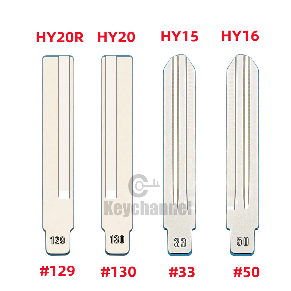 10pcs 129#130# 33# 50# Car Key Blade KD Key Blank HY20 HY20R HY15 HY16 Blade for Hyundai Kia for Xhorse KD KEYDIY Remote
