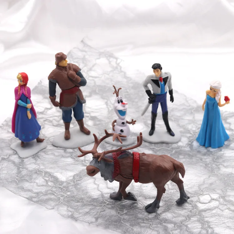 Disney Frozen 2 Elsa Anna Olaf Figures Model Princess Elza Girls Doll Toy Set Preferred Gift for Children Birthday Christmas