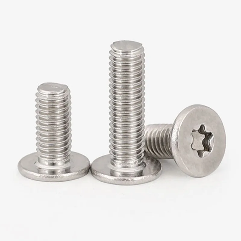 10pcs/lot M1.6 M2 M2.5 M3 M4 M5 M6 M8 304 Stainless Steel CM Six-Lobe Torx Ultra Thin Super Low Flat Wafer Head Screw Bolt