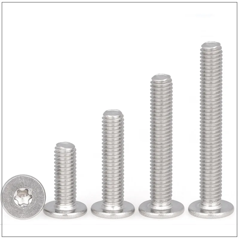10pcs/lot M1.6 M2 M2.5 M3 M4 M5 M6 M8 304 Stainless Steel CM Six-Lobe Torx Ultra Thin Super Low Flat Wafer Head Screw Bolt