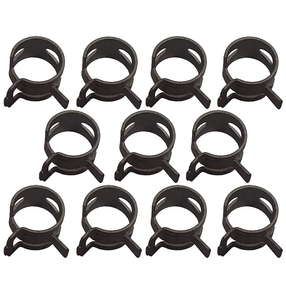 Free shipping 10pcs Hose Clamps Fuel Hose Line Water Pipe Clamp Hoops Air Tube Fastener Spring Clips M6-32mm