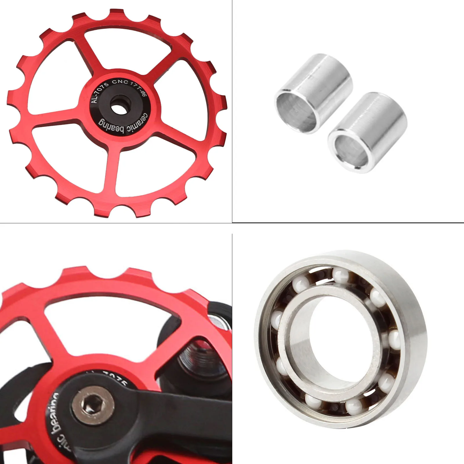 10T 11T 12T 13T 14T 15T 16T 17T Roller Rear Derailleur Pulley Ceramic Bearing Jockey Wheel MTB Road Bike Guide For Shimano Sram