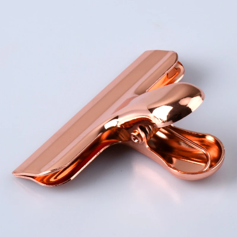 Beautiful Spring Clips Luxurious Rose Gold Metal Clip Paper Organizer Student Teacher Stationery
