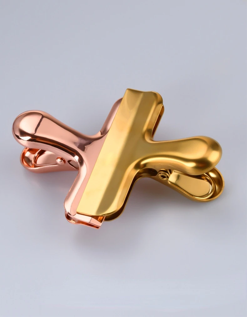Beautiful Spring Clips Luxurious Rose Gold Metal Clip Paper Organizer Student Teacher Stationery