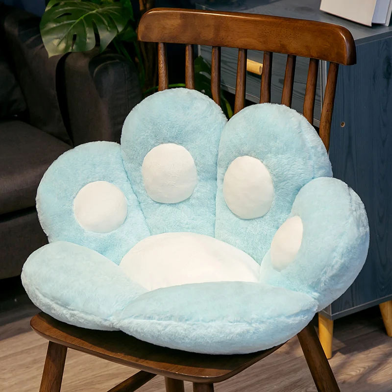 70cm Kawaii Plush Bear Paw Mat Cute Animal Bear Cat Foot Pillow Heart Plush Cushion Stuffed Soft Toys for Home Decor Gifts