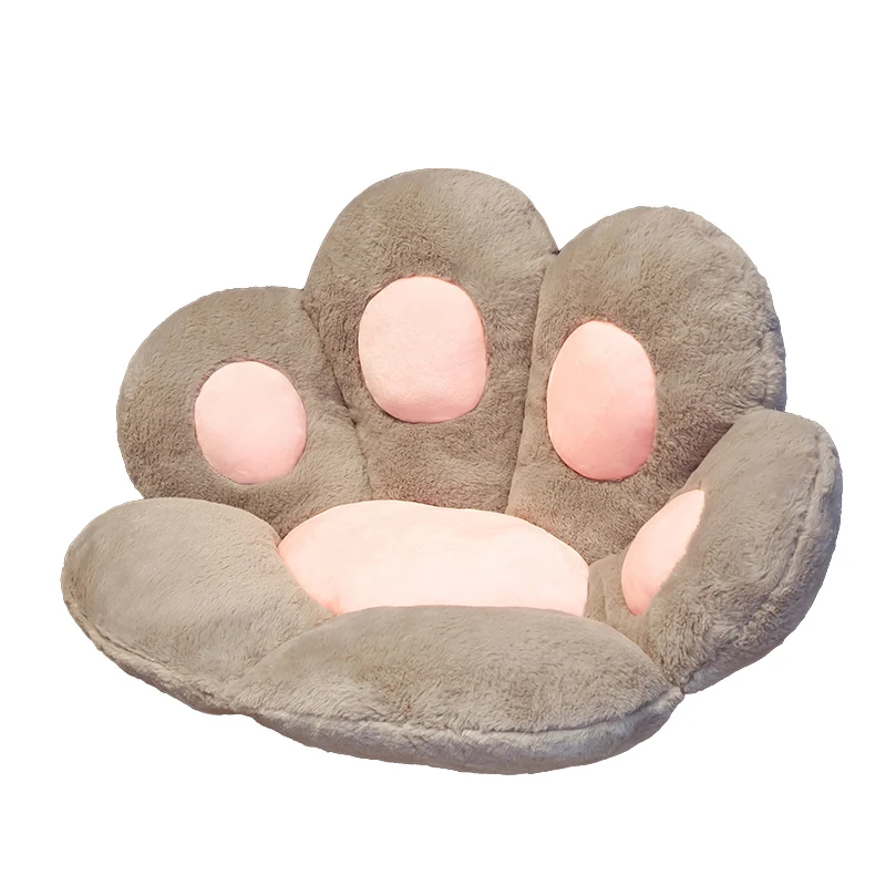 70cm Kawaii Plush Bear Paw Mat Cute Animal Bear Cat Foot Pillow Heart Plush Cushion Stuffed Soft Toys for Home Decor Gifts