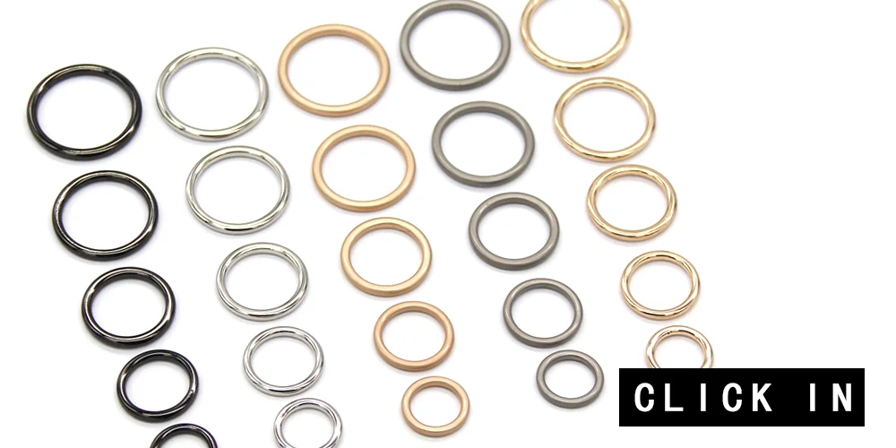 HENGC Large Round Metal O Ring Buckles Clasp Web For Leather Belt Shoes Bags Garment High Quality Sewing DIY Crafts Wholesale