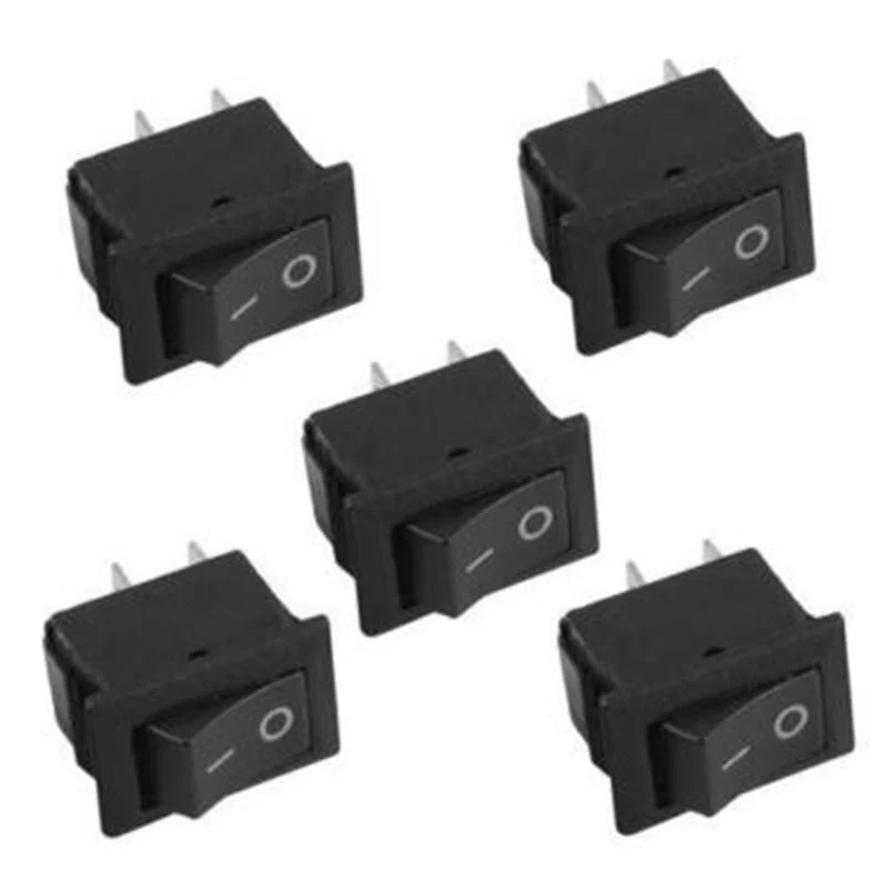 10Pcs Auto Car Truck Boat Round Rocker DC 250V 3A 2-Pin ON/OFF Toggle SPST Switches Rocker Switch 10*15mm
