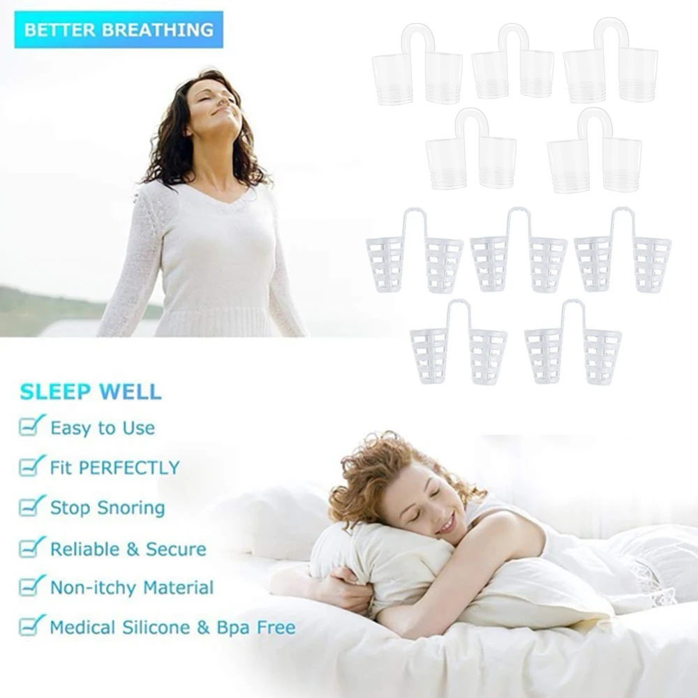 1/3/4PCS /set Anti Snoring Devices Professional Snoring Solution Snore Stopper Nose Vents Snore Nasal Dilators For Better Sleep
