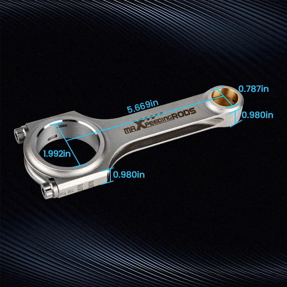 4340 Conrod Connecting Rods For Audi S3 A4 TT 1.8T VW Golf Pleuel Bielle EN24 Forged H-Beam for 1.8T 20mm pin TUV Rod Piston